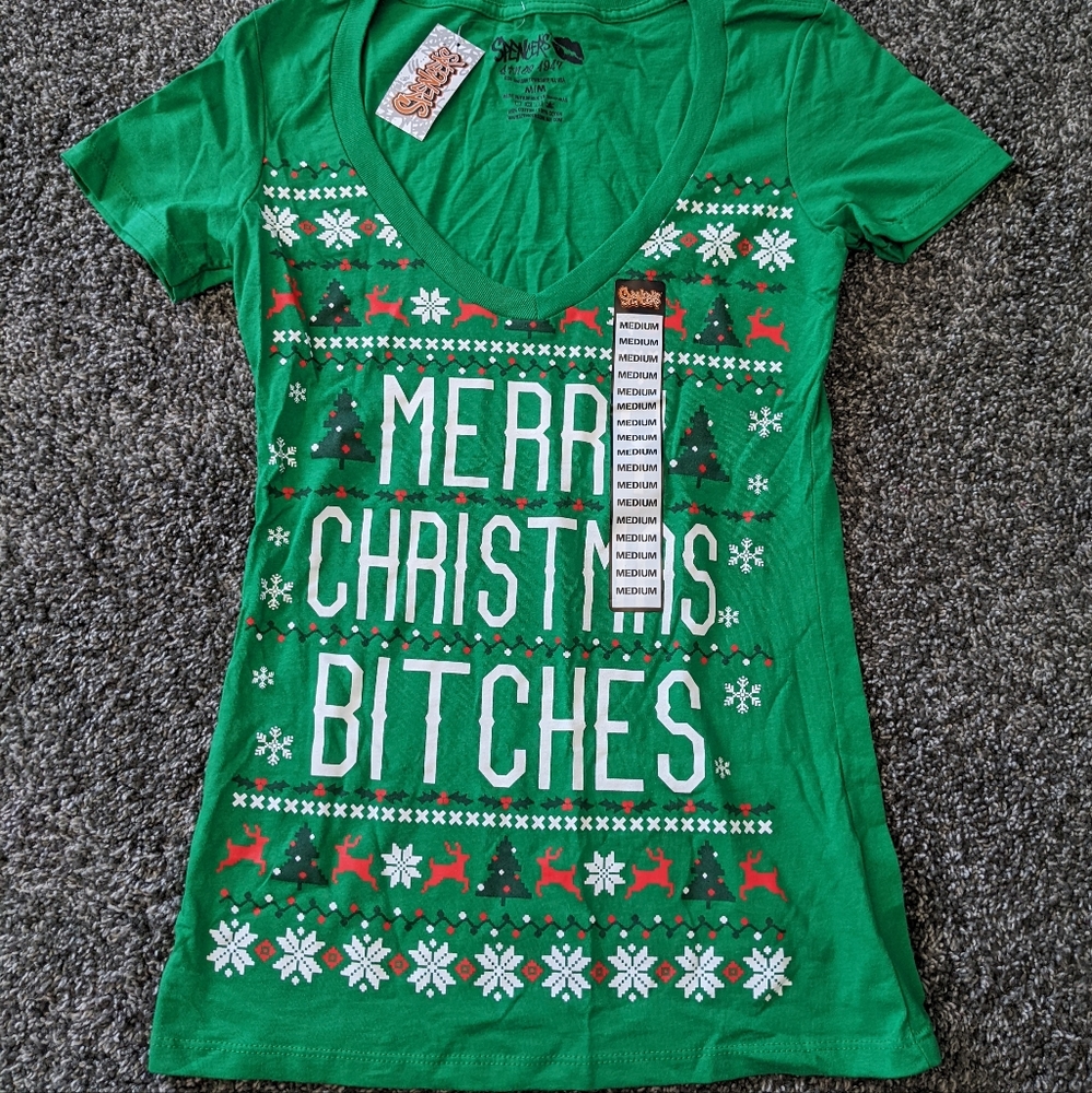 Spencer's Merry Christmas B*tches T-shirt